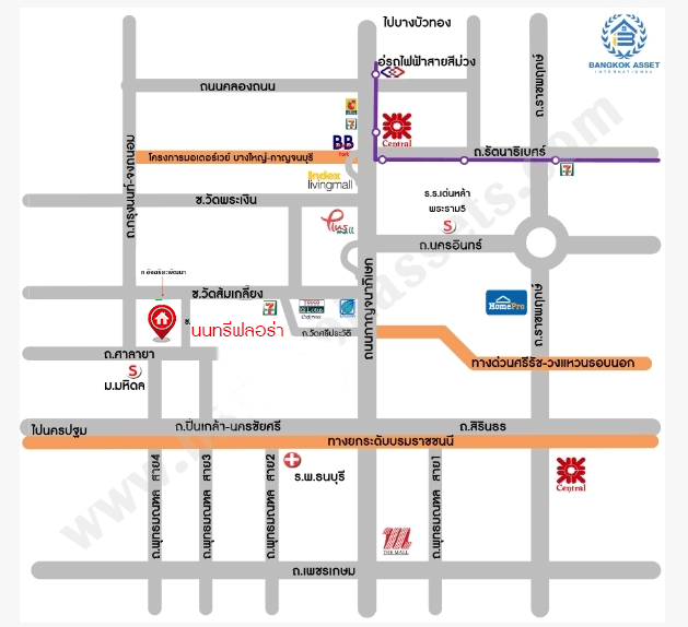 บ้านเดี่ยวมือสองนนทบุรี ม.นนทรีฟลอร่า ปิ่นเกล้า-ศาลายา เนื้อที่ 50.6 ตร.ว. ฟังก์ชัน 3 ห้องนอน 3 ห้องน้ำ 1 ห้องอเนกประสงค์ จอดรถได้ 2 คัน ส่วนกลางครบครัน ตอบโจทย์ทุกครอบครัว บนทำเลเดินทางสะดวก ใกล้เซ็นทรัลปิ่นเกล้า และจุดขึ้นทางด่วนศรีรัช